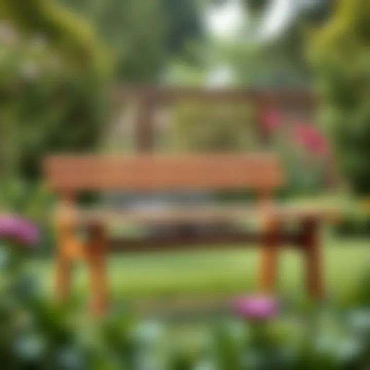 Stylish Wayfair Picnic Bench in Garden Stylish Wayfair picnic bench placed in a lush garden