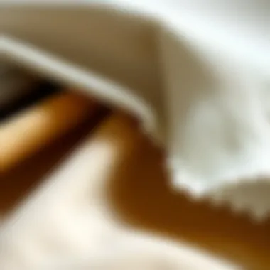 Close-up of various textile materials used in toile de fenetre.