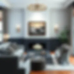 Elegant living room showcasing a 40 x 60 photo frame as a centerpiece