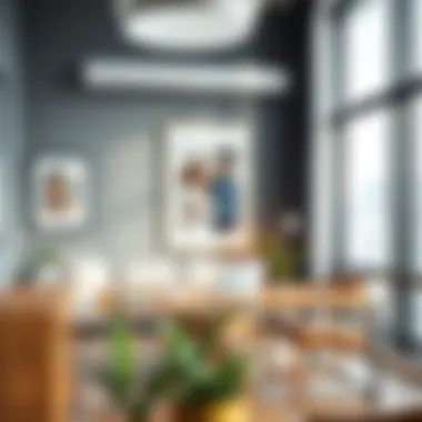 Modern Office Space with Photo Frame Stylish office space adorned with a modern 40 x 60 photo frame