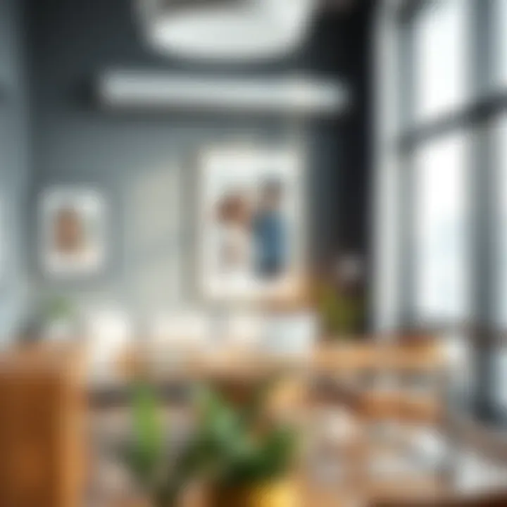 Modern Office Space with Photo Frame Stylish office space adorned with a modern 40 x 60 photo frame