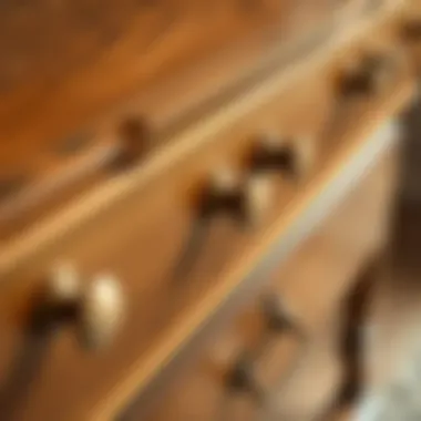 A beautifully restored piece of furniture featuring vintage hardware