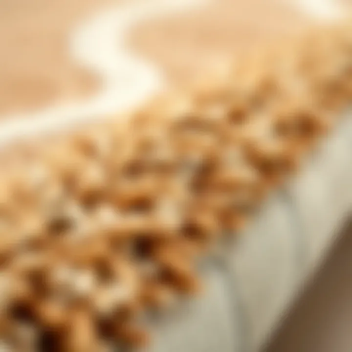 Materials and Textures of Area Rugs Close-up of rug textures and materials