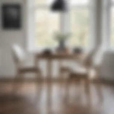 Stylish whit ash chairs complementing a dining setting