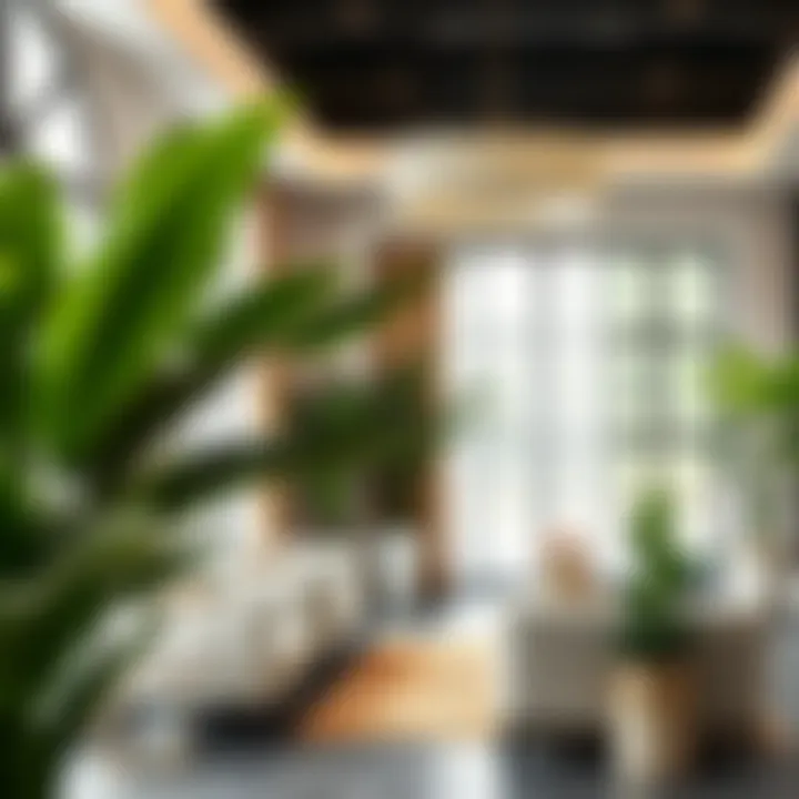 Luxurious interior featuring wholesale artificial plants