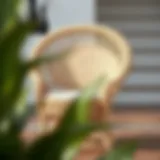 Elegant Wicker Chair Design Elegant wicker patio chair showcasing intricate weaving