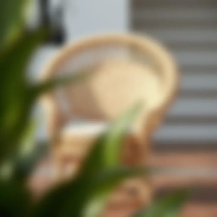 Elegant Wicker Chair Design Elegant wicker patio chair showcasing intricate weaving