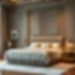 Luxurious high sitting king size bed showcasing sophisticated design