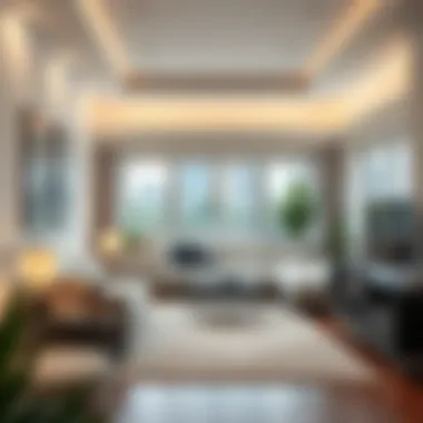 Cozy reading nook in an apartment with optimal lighting