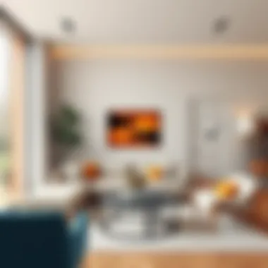 Elegant living room with a modern color palette