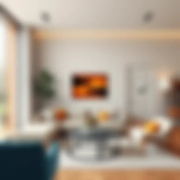 Elegant living room with a modern color palette