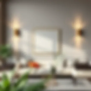 Chic wall sconces enhancing a living room's ambiance