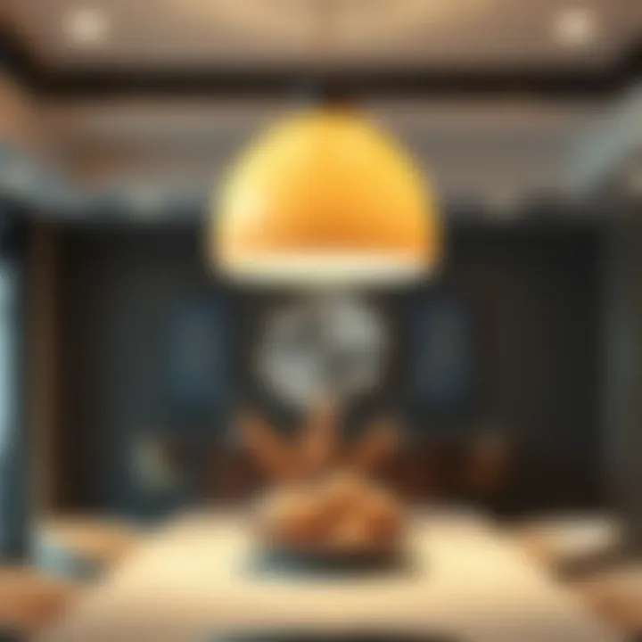 Elegant pendant lighting illuminating a dining area