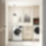 Contemporary Linen Cabinet Aesthetics Elegant linen cabinet design for modern laundry room