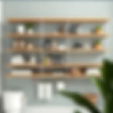 Stylish open shelving with organized toiletries