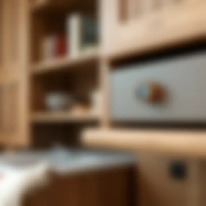 Materials Used in Mounted Cabinets Close-up of materials used in mounted cabinets