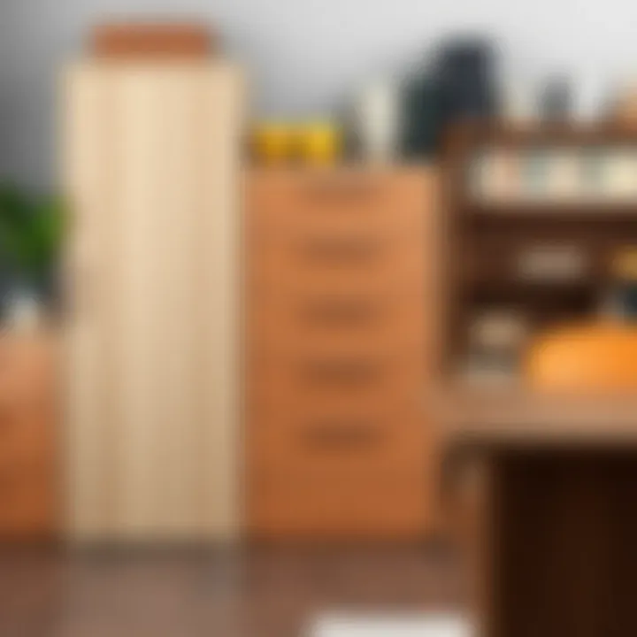 Material selection for single file cabinets