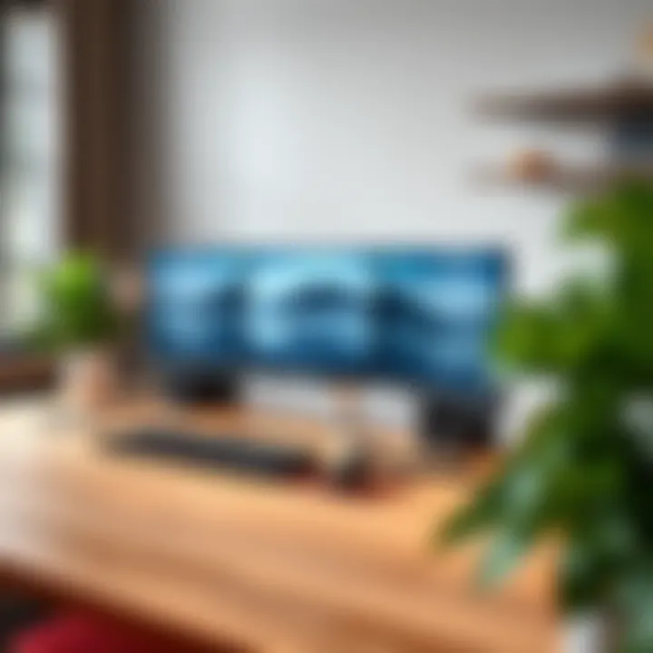 Professional Streaming Desk with Cable Management A professional streaming desk with cable management