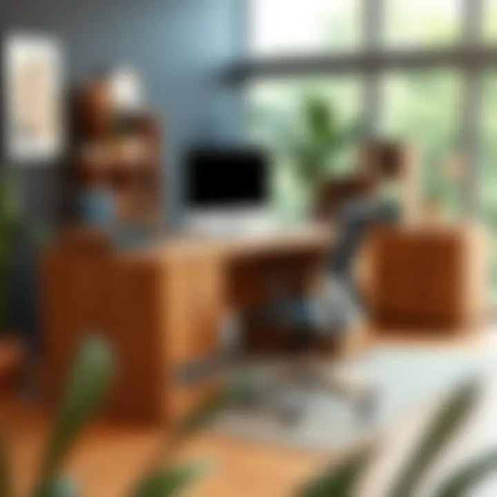 Ergonomic front desk setup promoting productivity