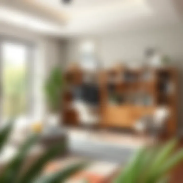 Functional furniture arrangement in a chic home office