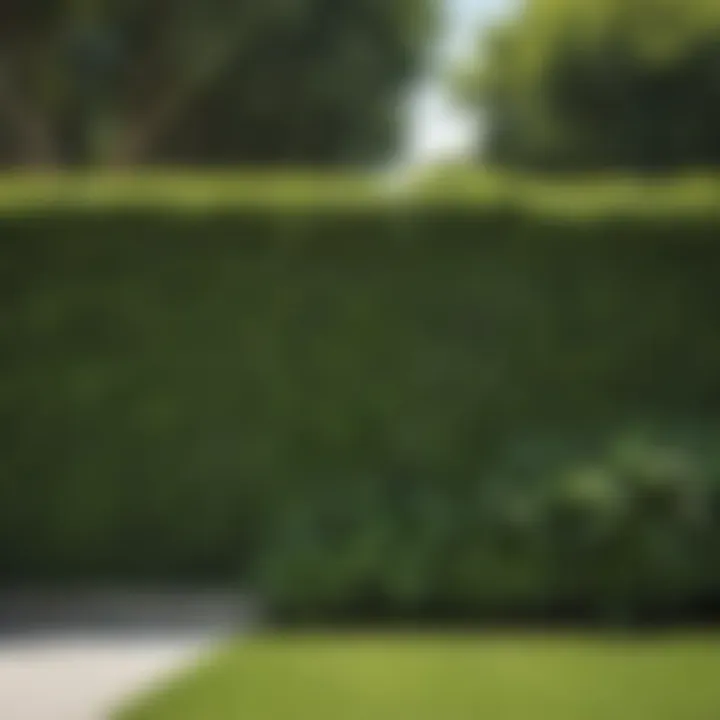 Lush green hedges providing privacy in an outdoor space