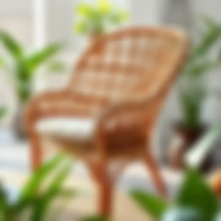 Craftsmanship of Rattan Chairs Elegantly designed rattan chair showcasing craftsmanship