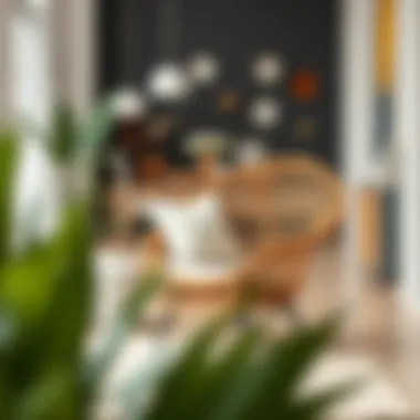 Stylish Rattan Chair in Modern Decor Modern rattan chair in a stylish interior setting