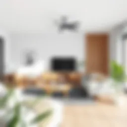 Stylish Scandinavian living room showcasing minimalist design