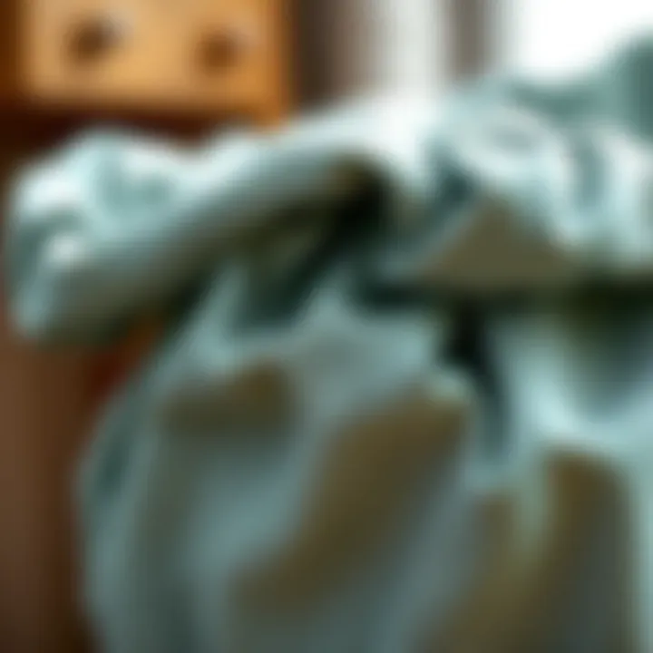 Close-up of a scrunchable hamper showcasing its material and flexibility.