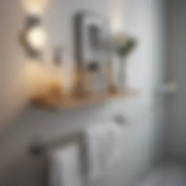Maximizing Space with Wall-Mounted Shelves Elegant wall-mounted storage shelf holding toiletries