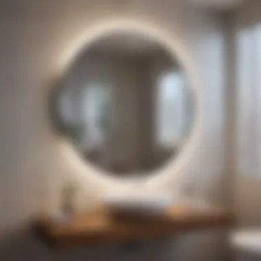 Luxurious wall-mounted mirror with integrated lighting