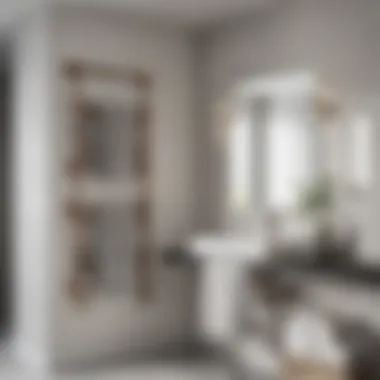 Aesthetic Appeal of Wall-Mounted Towel Racks Stylish wall-mounted towel rack in a modern bathroom