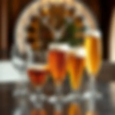 Elegant clear beer glasses showcasing different shapes