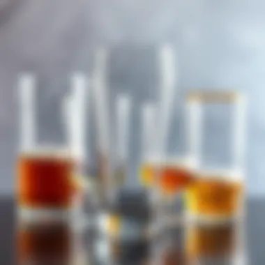 Various materials used in crafting beer glasses