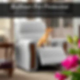 Stylish recliner covered with a pet protector, blending elegance and functionality