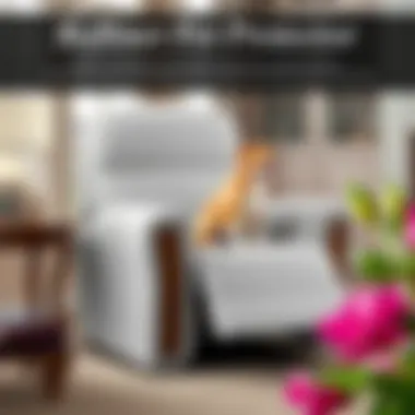 Stylish recliner covered with a pet protector, blending elegance and functionality