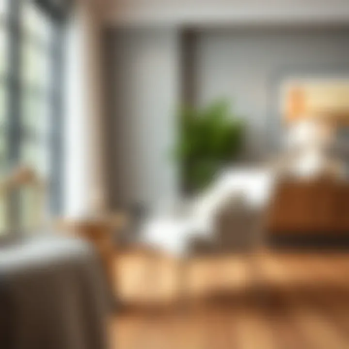 An elegant accent chair with clear legs paired with modern décor elements.