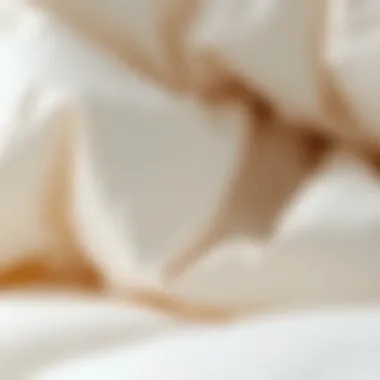 Close-up of fabric texture for light quilt