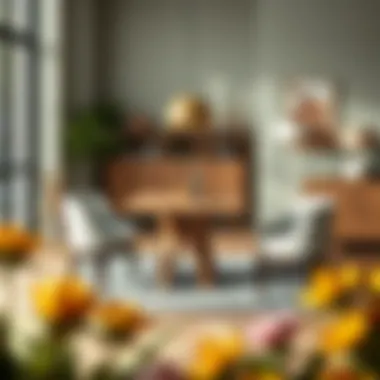 Expandable Dining Table for Versatile Use Compact dining table expanding for dinner parties in a chic environment