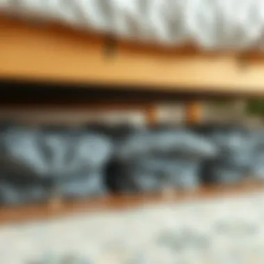 Efficient Organization Under the Bed Under bed bags organized under a bed frame