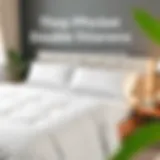 Illustration showing the unique design of deep pocket double fitted sheets