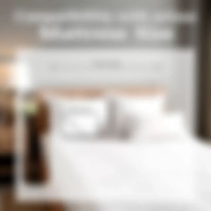 Visual representation of various mattress sizes compatible with deep pocket sheets