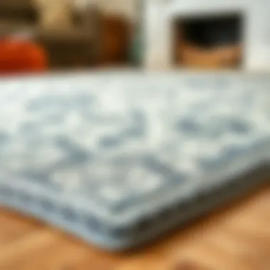 Rug pad protecting hardwood floor