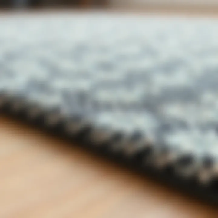 Textured rug pad enhancing stability