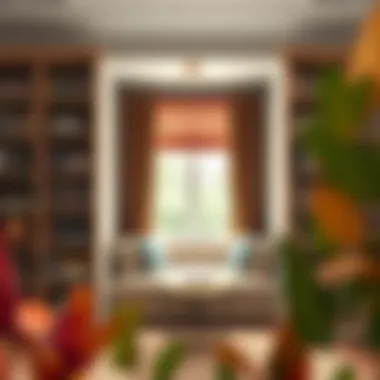 Inviting Reading Nook Cozy reading nook created using a bookcase divider