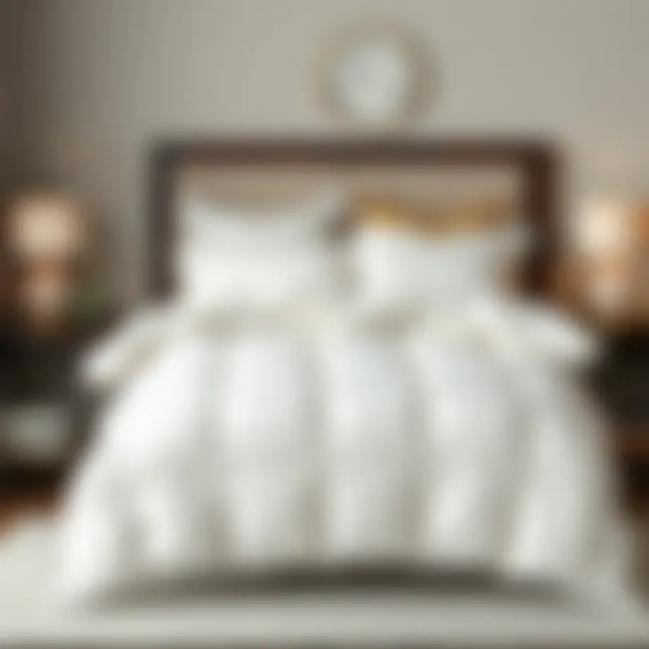 Luxurious weighted queen comforter showcasing quality materials